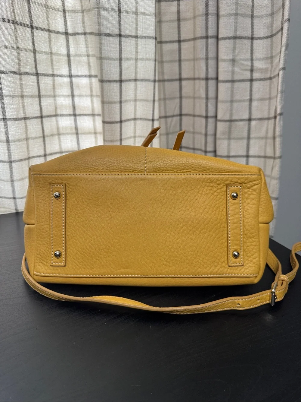 Dooney & Bourke Dillen Pebble leather Satchel Shoulder Bag Yellow